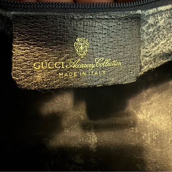 Vintage Gucci Monogram Boston Bag Satchel - Navy Blue - $500 obo - Picture 7 of 8